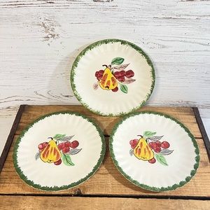 Vintage plates blue ridge southern potteries hand painted plates